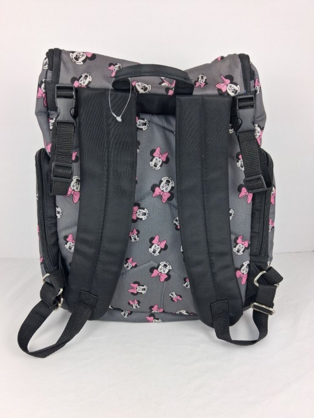 Disney Baby Minnie Mouse Backpack Diaper Bag With Pink Bow Print Multi-Pockets - Picture 3 of 16